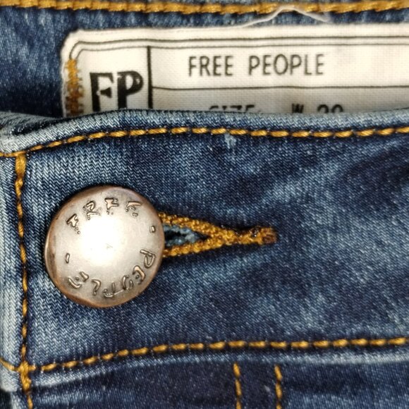 Free People Raw Hem Bell Bottom Jeans Size 29 - Picture 3 of 11